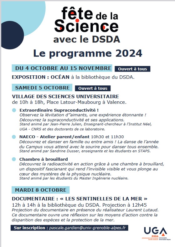 Programme fête de la science